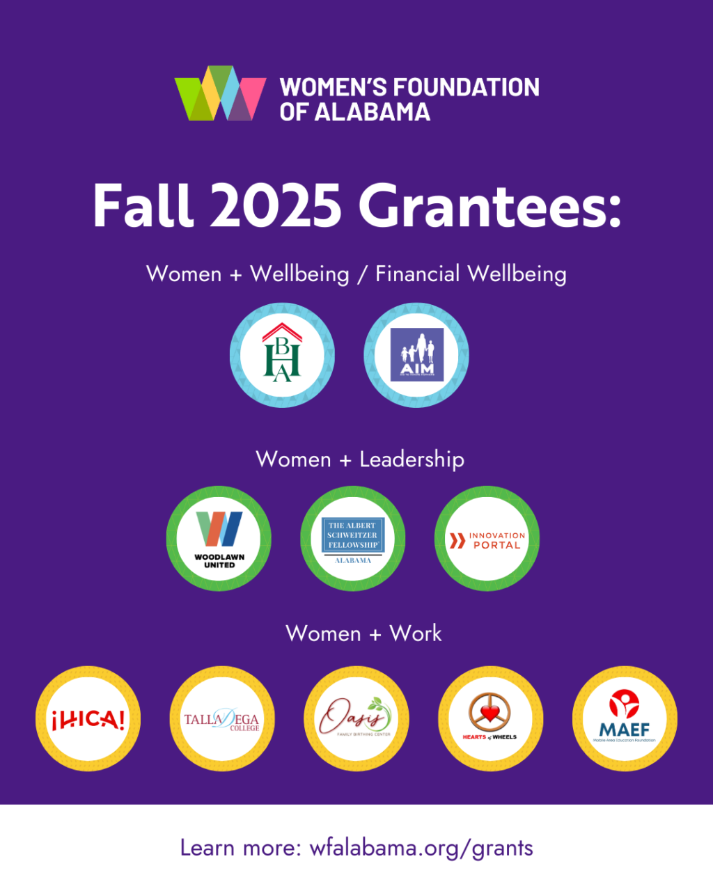 Women’s Foundation of Alabama Awards $500,000 to Fall 2025 Grant ...
